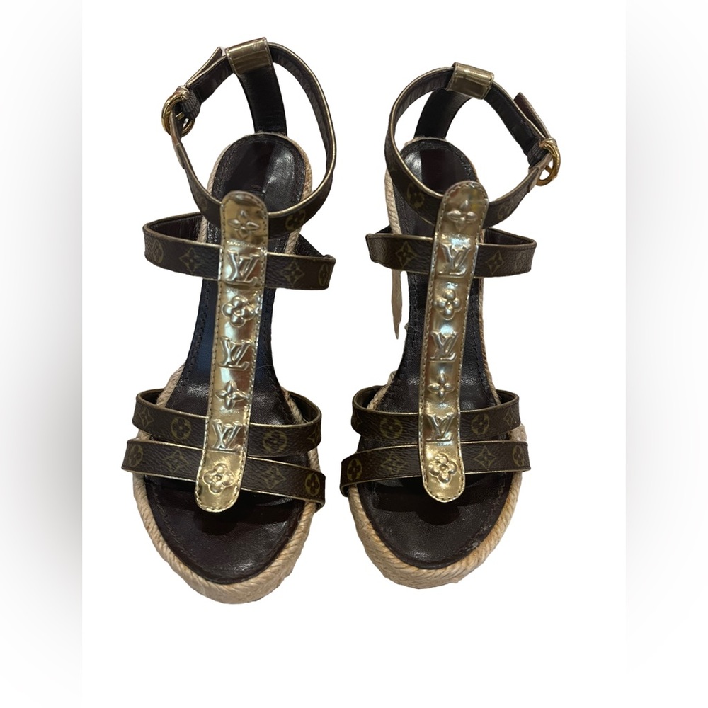 Louis Vuitton used espadrille sandal.